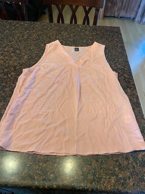 Sleeveless V-Neck Pink Blouse - Women's Top